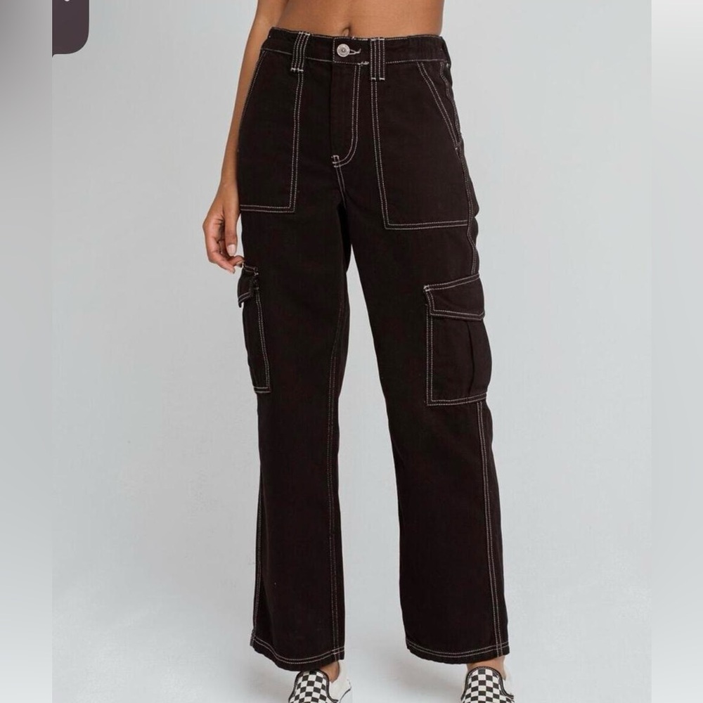 Urban Outfitters BDG White Stitch Denim Cargo Pants